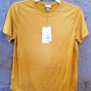 Brand New Women's XL Mustard Tshirt Blouse
